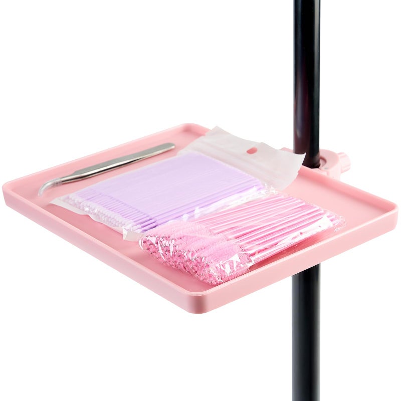 KONOVOLY Lash Tray Holder (9 Inch  6.7 Inch), Adjustable Plastic Essential Organizer Stand For Lash Techs, Eyelash Extension Supplies Perfect For Salon Or Homes Use By Konovoly(Pink) - Image 1